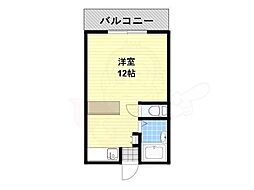 ビクトワール桜井 3階ワンルームの間取り