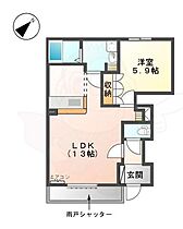 奈良県北葛城郡広陵町大字疋相（賃貸アパート1LDK・1階・42.78㎡） その2