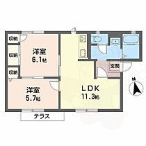 フォーレス宮古  ｜ 奈良県磯城郡田原本町大字宮古（賃貸アパート2LDK・1階・51.87㎡） その2