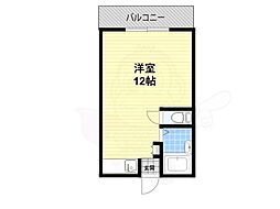 ビクトワール桜井 2階ワンルームの間取り