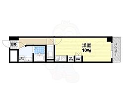 サンプラザ神楽 4階ワンルームの間取り