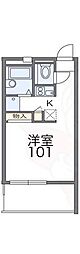 レオパレスハートピア15 1Kの間取図画像