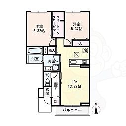 間取図画像 2LDK