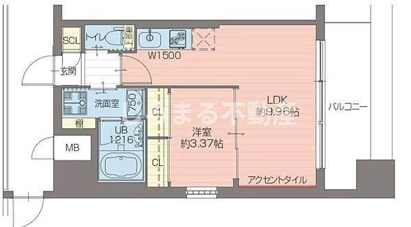 プレジオ弁天町EURO 401｜大阪府大阪市港区波除5丁目(賃貸マンション1LDK・4階・34.07㎡)の写真 その2