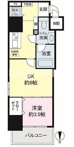 イグレック南本町 1201｜大阪府大阪市中央区博労町1丁目(賃貸マンション1DK・12階・31.83㎡)の写真 その2