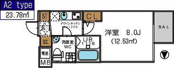 ザ・パーククロス阿波座 402｜大阪府大阪市西区立売堀5丁目(賃貸マンション1K・4階・23.78㎡)の写真 その2