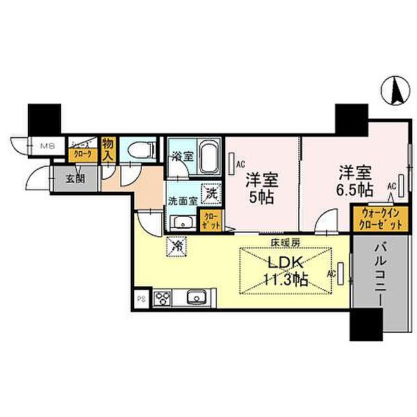 IBC Residence West 805｜大阪府大阪市中央区北久宝寺町4丁目(賃貸マンション2LDK・7階・54.69㎡)の写真 その2