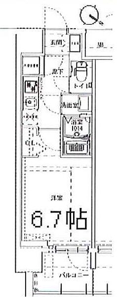 レジュールアッシュ中之島SOUTH 411｜大阪府大阪市西区江戸堀1丁目(賃貸マンション1K・4階・23.64㎡)の写真 その2