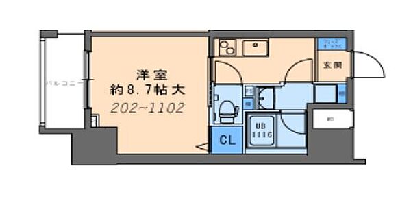 アスラン江戸堀 901｜大阪府大阪市西区江戸堀1丁目(賃貸マンション1K・9階・29.88㎡)の写真 その2