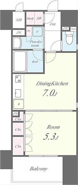 セイワパレス大手前西 703｜大阪府大阪市中央区南新町1丁目(賃貸マンション1LDK・7階・33.93㎡)の写真 その2