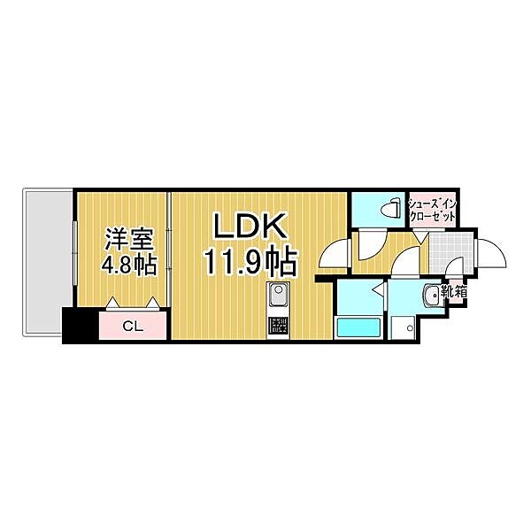 フォーリアライズ本町レクス 1104｜大阪府大阪市中央区南久宝寺町2丁目(賃貸マンション1LDK・11階・41.99㎡)の写真 その2