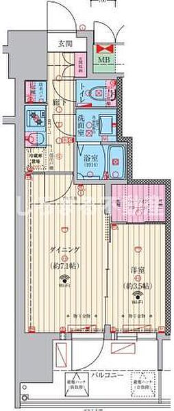 ファーストフィオーレ九条II 203｜大阪府大阪市西区本田2丁目(賃貸マンション1LDK・2階・31.12㎡)の写真 その2