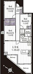 モアステージ船橋 3LDKの間取図画像