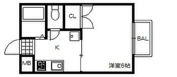 イーストリヴィエール ｜兵庫県高砂市米田町米田(賃貸アパート1K・1階・21.54㎡)の写真 その2