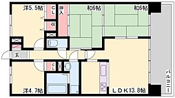 Mプラザ加古川参番館 4LDKの間取図画像