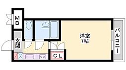 サンロードスクエアショウワ 1Kの間取図画像