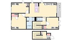シャーメゾンガーデンズ惣盛B 3LDKの間取図画像