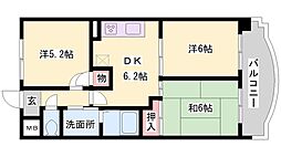 ロイヤルコーポ加古川 3DKの間取図画像