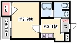raisond'etre 1Kの間取図画像