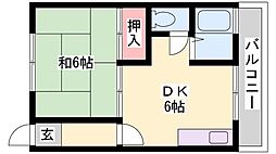 LANBO101 1DKの間取図画像