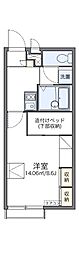 レオパレスリフジワラ 1Kの間取図画像