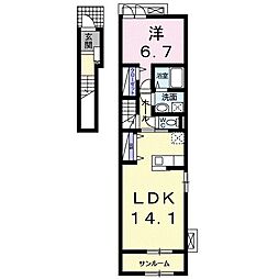 ロスマリーノ 1LDKの間取図画像