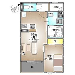 仮称)REGALEST 別府町元町 1LDKの間取図画像