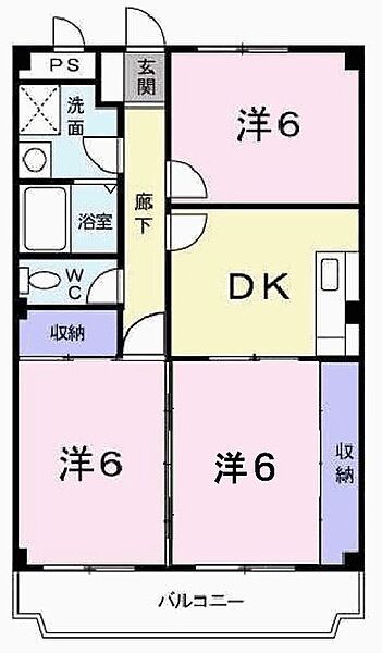 エンセントメゾン 201｜兵庫県小野市神明町(賃貸マンション3DK・2階・56.07㎡)の写真 その2