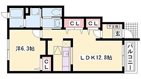 ドルチェB  ｜ 兵庫県加古郡播磨町東本荘３丁目3-6（賃貸アパート1LDK・1階・46.49㎡） その2