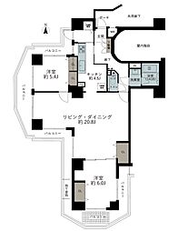 メロディーハイム宝塚 2LDKの間取図画像