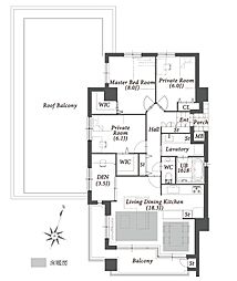 ロイヤルグラン芦屋 3LDKの間取図画像