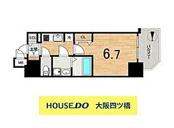 ファーストフィオーレ大阪城イースト 1Kの間取図画像