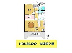 グランドメゾン長堀C棟 1SLDKの間取図画像