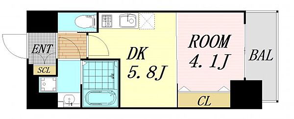 大阪府大阪市中央区安土町1丁目(賃貸マンション1DK・9階・27.54㎡)の写真 その2