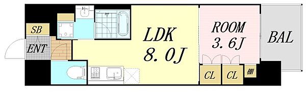 ソルレヴェンテ北堀江Q ｜大阪府大阪市西区北堀江1丁目(賃貸マンション1DK・11階・29.54㎡)の写真 その2