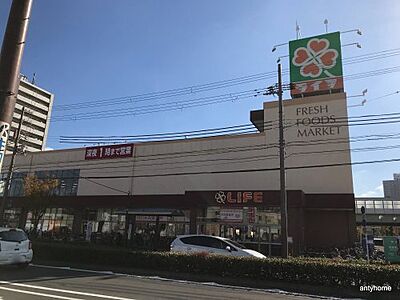 周辺：【スーパー】ライフ毛馬店まで511ｍ