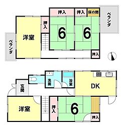 六十谷　中古戸建　2階5DK