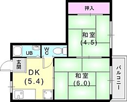 氷室ハイツ 303 ｜ 兵庫県神戸市兵庫区氷室町2丁目10-3（賃貸アパート2DK・3階・28.00㎡） その2