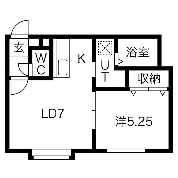 Fe Lupace 107｜北海道小樽市富岡１丁目(賃貸アパート1LDK・1階・33.57㎡)の写真 その2