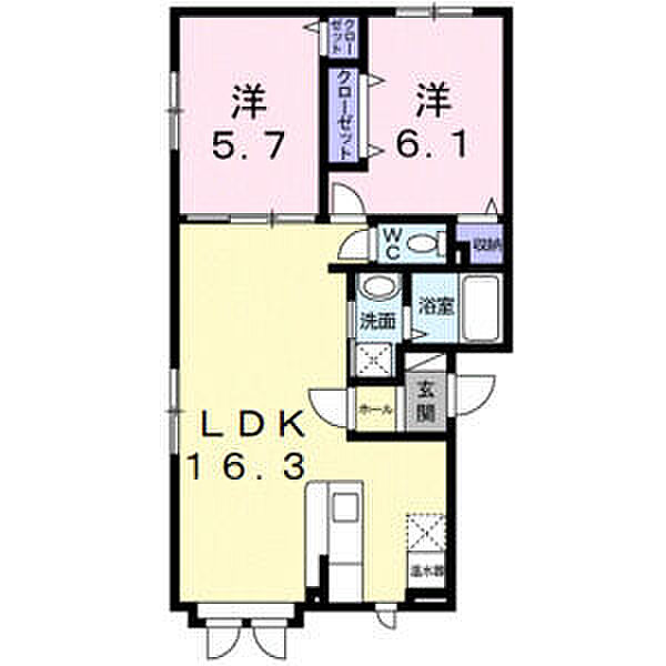 ポレール 201｜北海道小樽市稲穂５丁目(賃貸アパート2LDK・2階・57.35㎡)の写真 その2