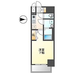 JR中央本線 鶴舞駅 徒歩3分の賃貸マンション 14階1Kの間取り