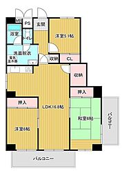三浦ビルコープ野村観音崎 3LDKの間取図画像