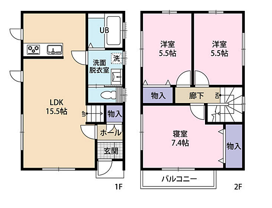 グランソフィア芝原II ｜埼玉県さいたま市緑区芝原１丁目(賃貸一戸建3LDK・--・76.90㎡)の写真 その4