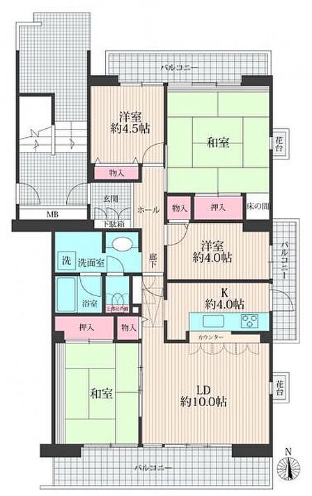 4LDK 間取り