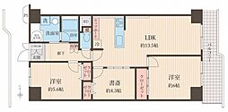 恒陽大宮公園マンション 2SLDKの間取図画像