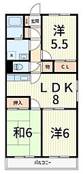 アルシオン西水元 3DKの間取図画像