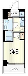 AZESTアオト2 1Kの間取図画像