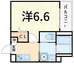 SoH terrace(ソー テラス) 1Kの間取図画像