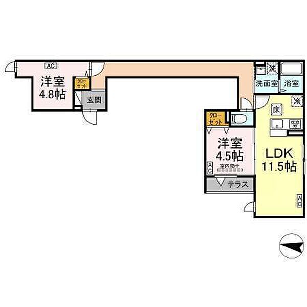 グラナーデ西亀有 302｜東京都葛飾区西亀有3丁目(賃貸アパート2LDK・3階・55.73㎡)の写真 その2