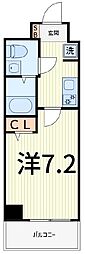 アルファコート青砥 1Kの間取図画像